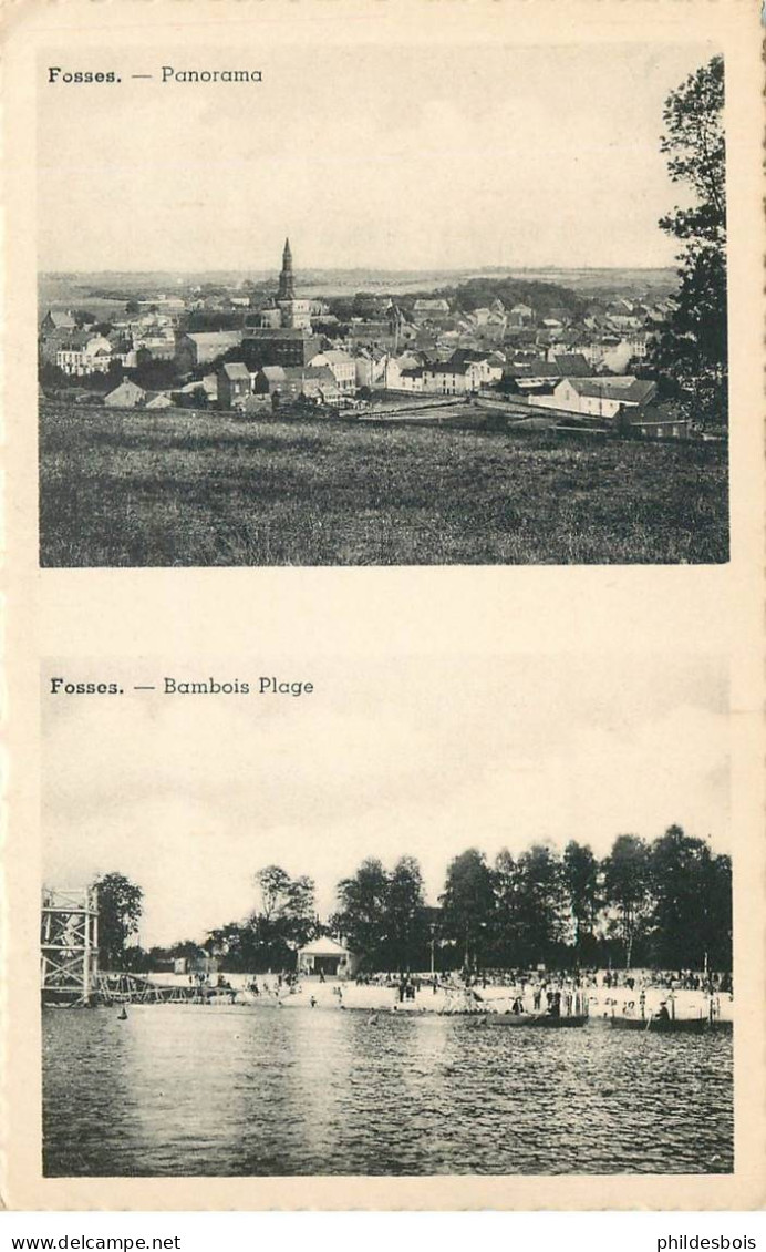 BELGIQUE  FOSSES la VILLE chapelle panorama/ bambois plage