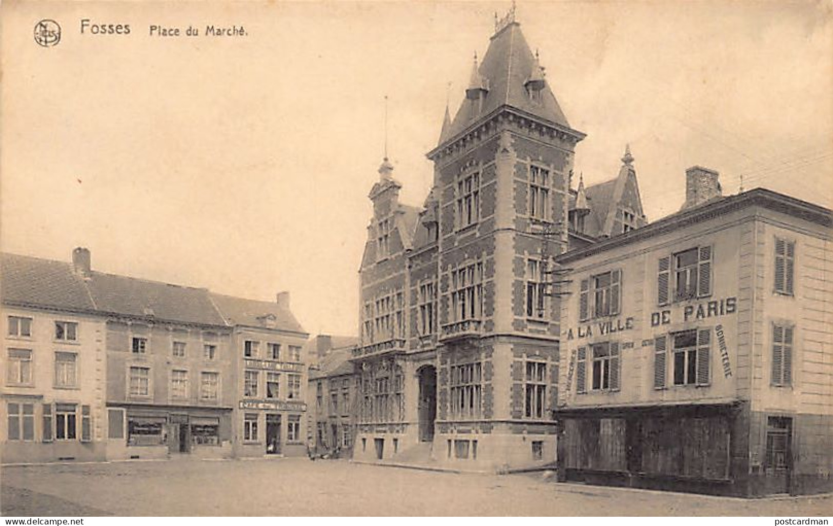 Belgique - FOSSES (Namur) Place du Marché - Mercerie Bonneterie À la Ville de Paris