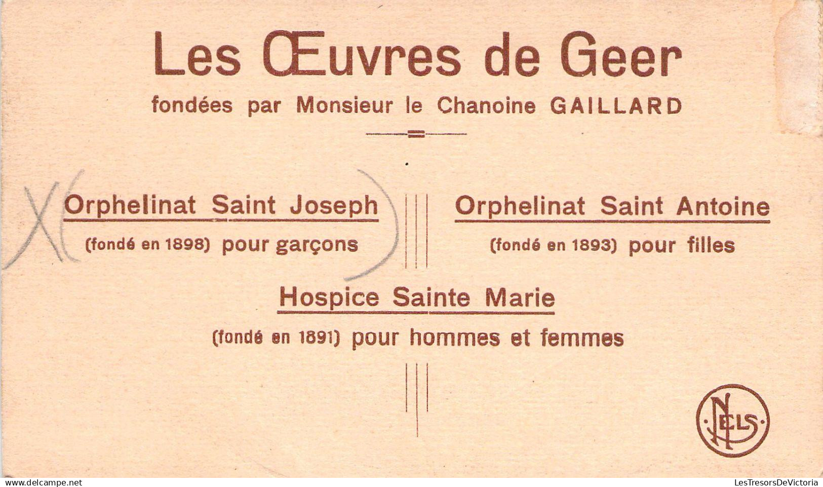 BELGIQUE - GEER - Les Oeuvres de Geer - Carte Postale Ancienne