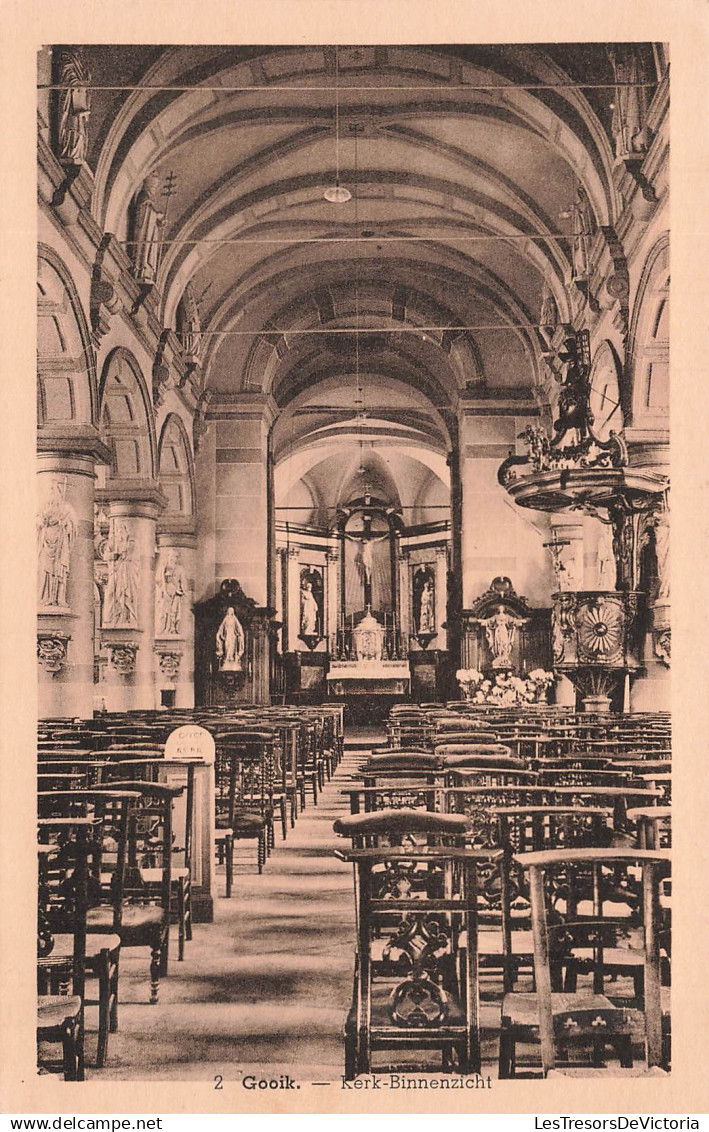 BELGIQUE - Gooik - kerk - Binnenzicht - O Theophile - GEGY - autel - réligion - croyance - Carte postale ancienne
