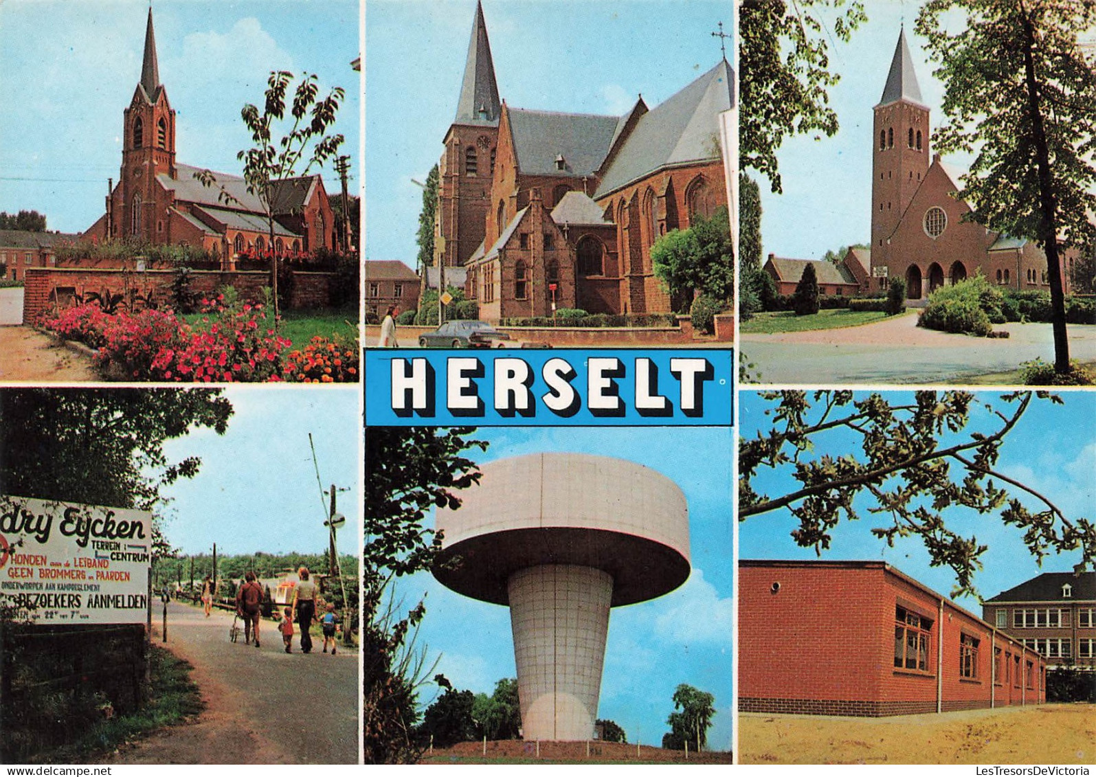BELGIQUE - Groeten uit Herselt - Bonjour de Herselt - Ed FISA 169 1 - Multivue - Eglise - Animé - Carte Postale