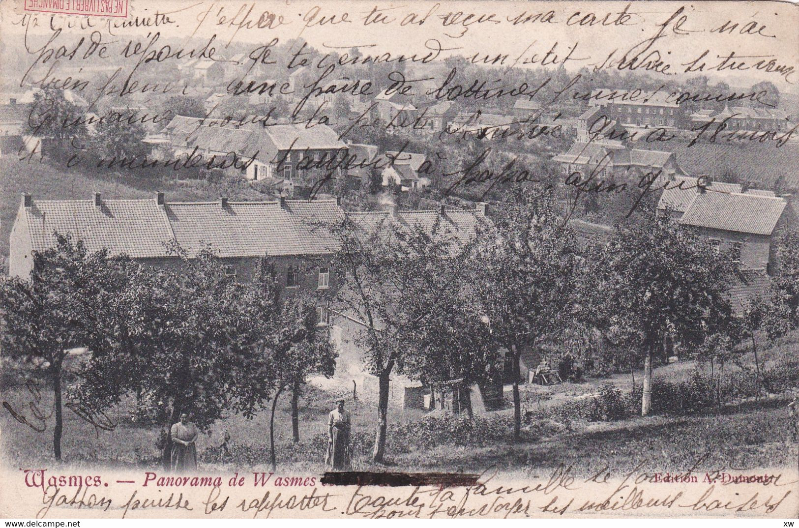 BELGIQUE - HAINAUT - COLFONTAINE - WASMES - Panorama pris de Wasmes - Animation - 13-08-24