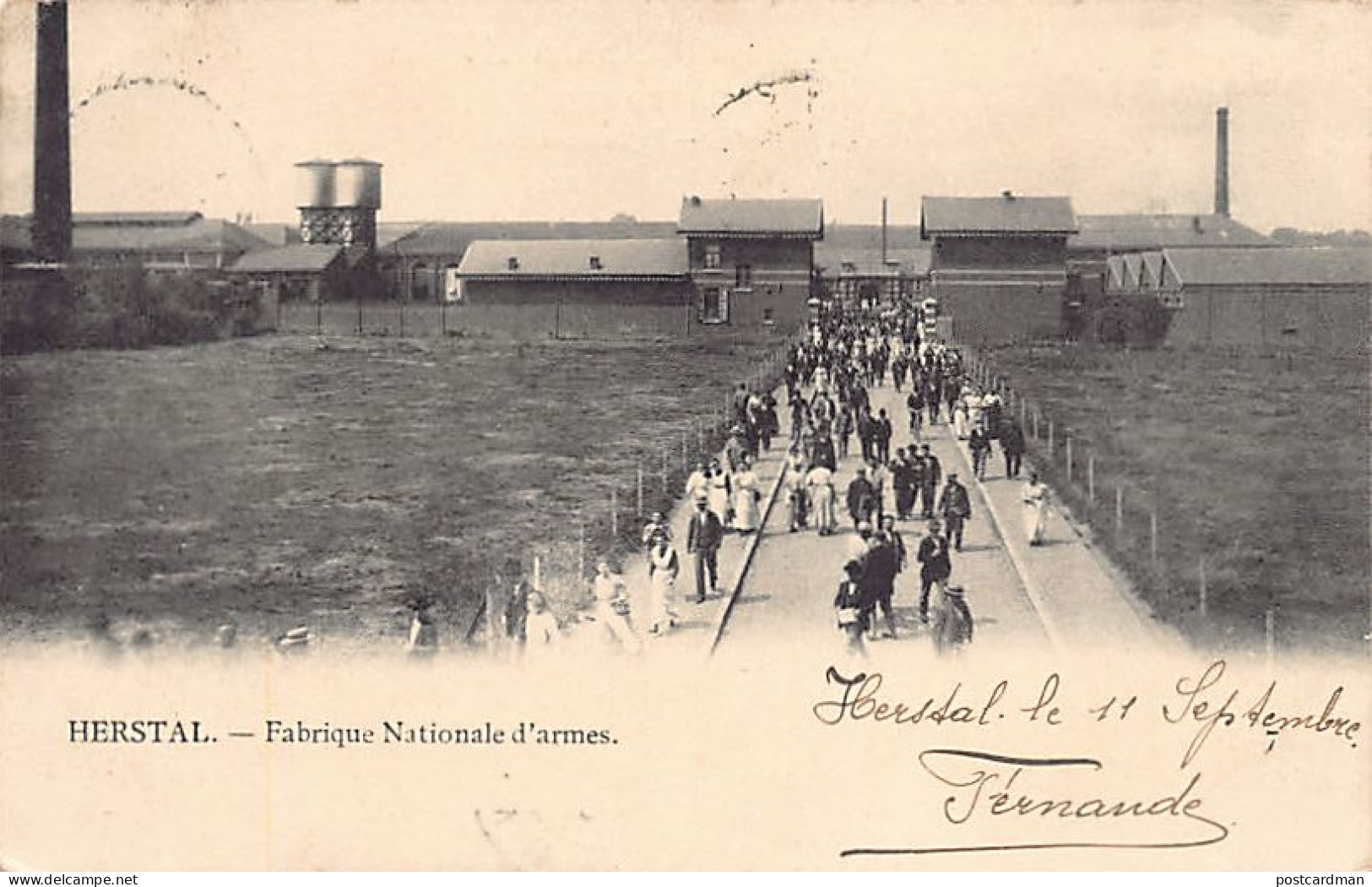 Belgique - HERSTAL (Liège) Fabrique Natioanle d'Armes - Sortie des ouvriers