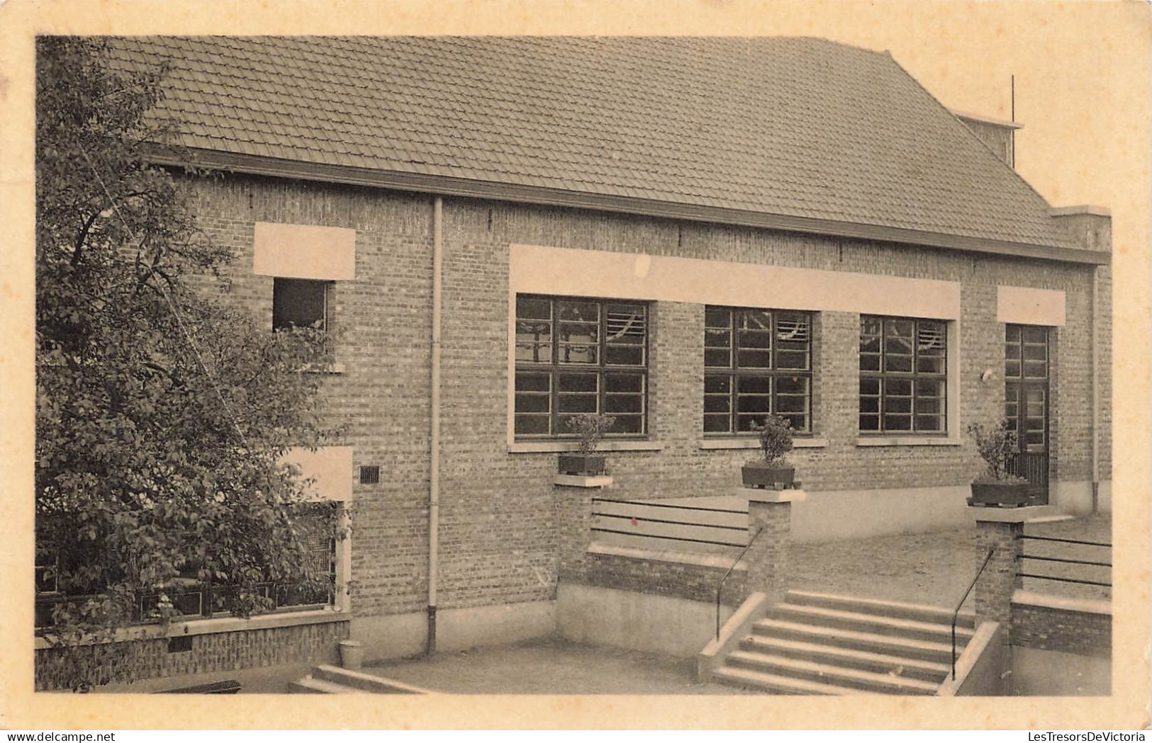BELGIQUE - Hever - Feestzaal - Zijgevel - Ern Thill - Nels - escalier - arbre - maison - Carte postale ancienne