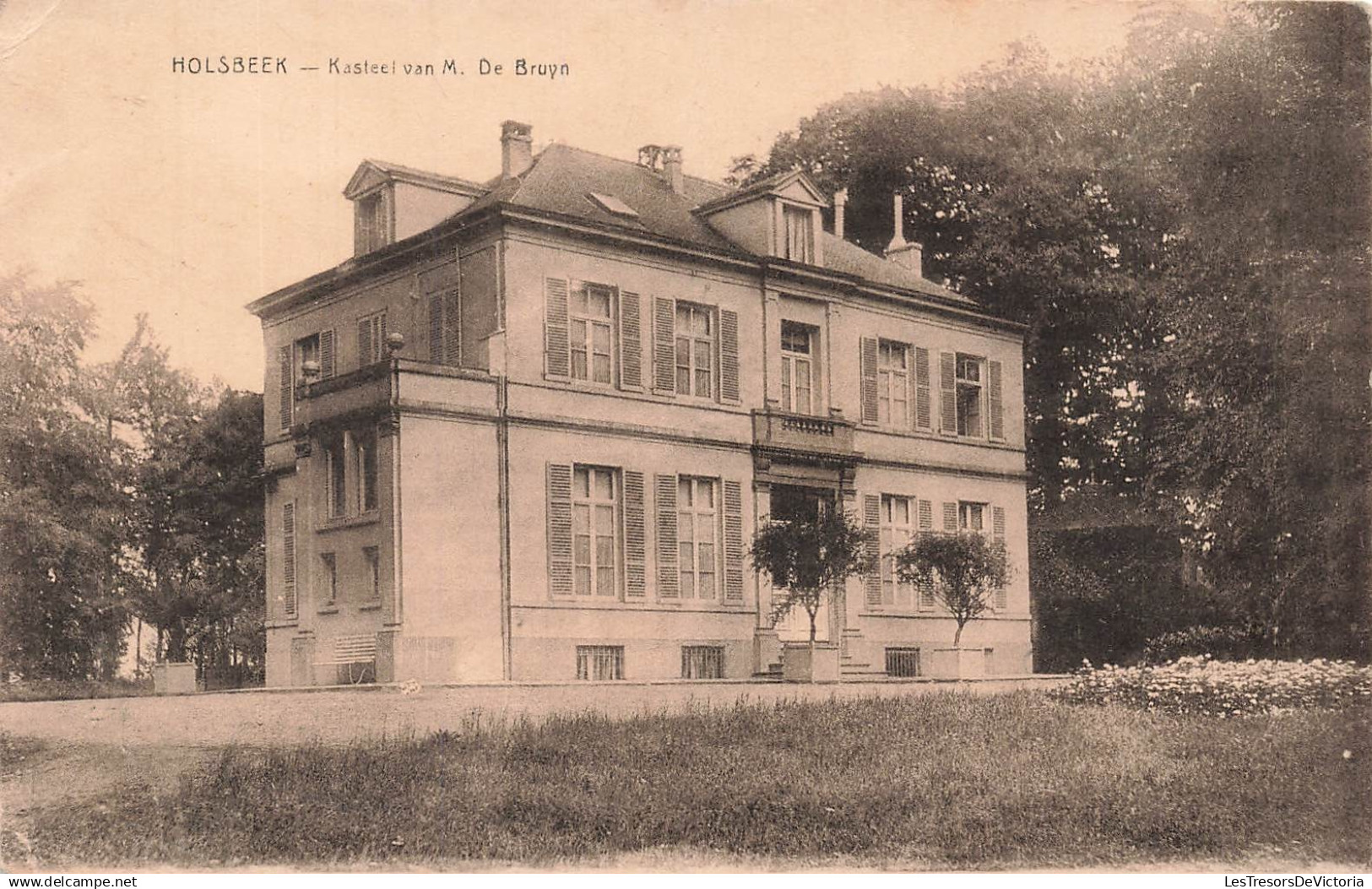 BELGIQUE - Holsbeek - Kasteel van M De Bruyn - Vue façade - Bosquet - Herbe - Monument - Carte Postale Ancienne