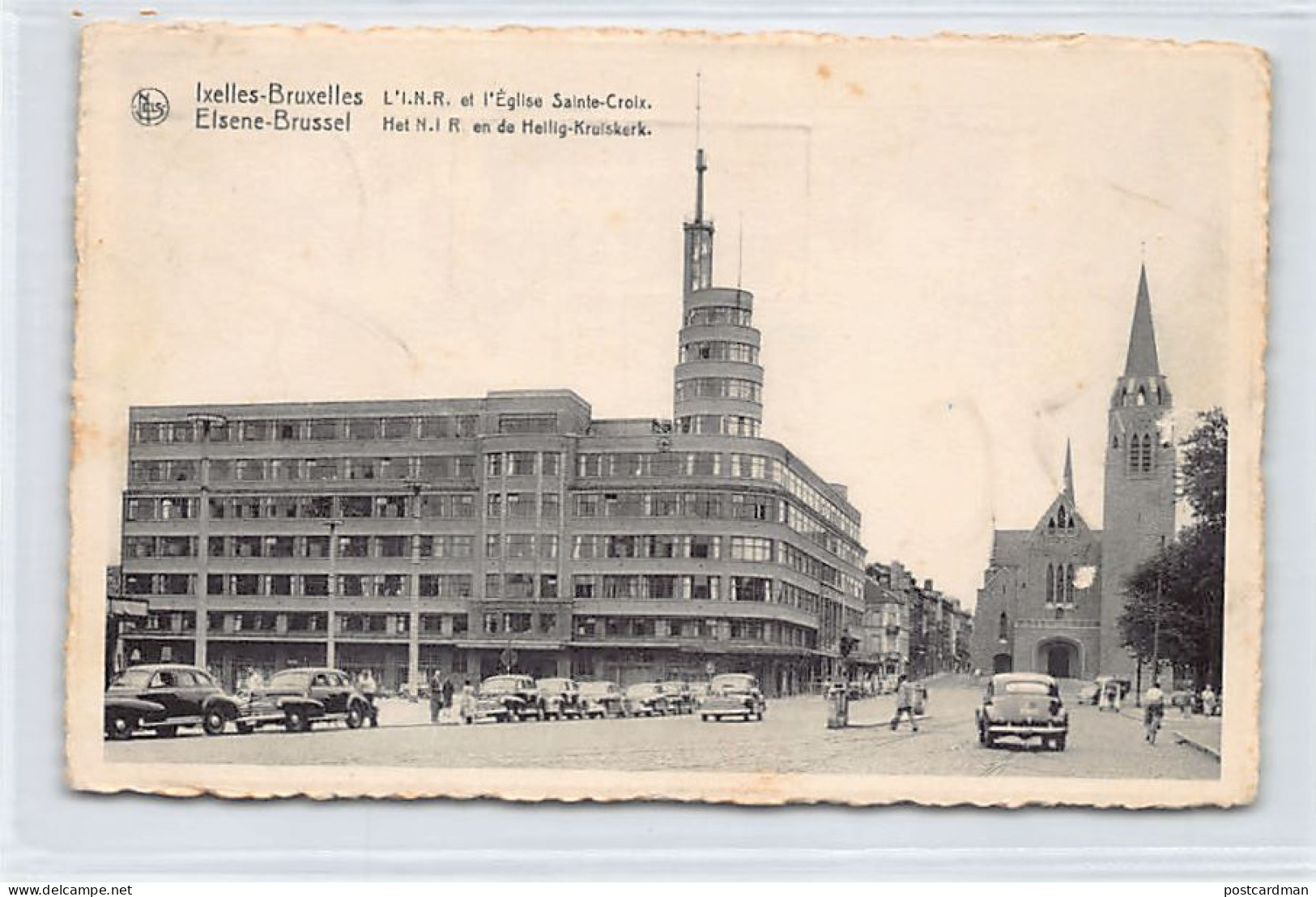 Belgique - IXELLES (Brux.-Cap.) L'I.N.R. Et l'église Sainte-Croix