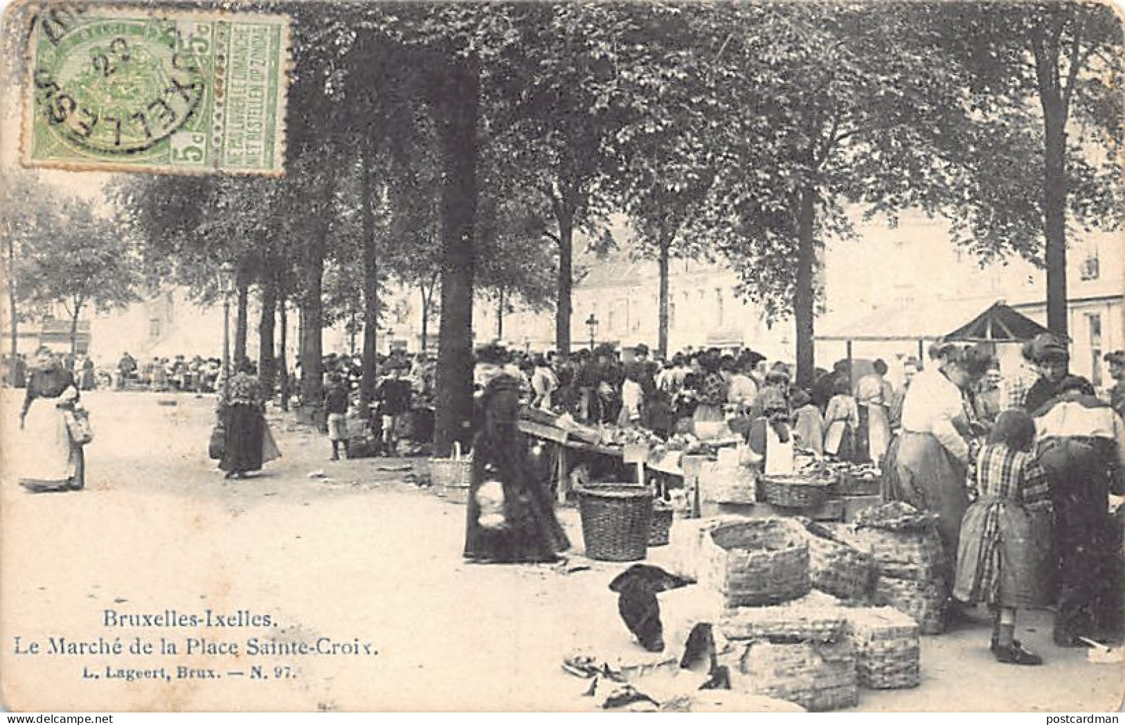 Belgique - IXELLES (Brux. Cap.) Le marché de la place Sainte-Croix