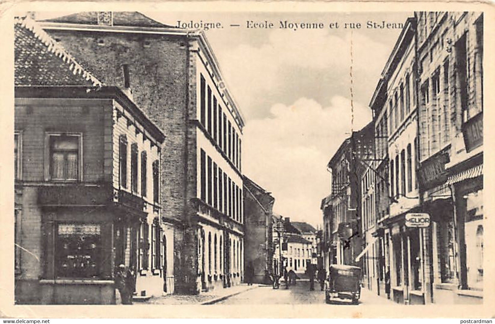 Belgique - JODOIGNE (Br. W.) École Moyenne et rue Saint-Jean