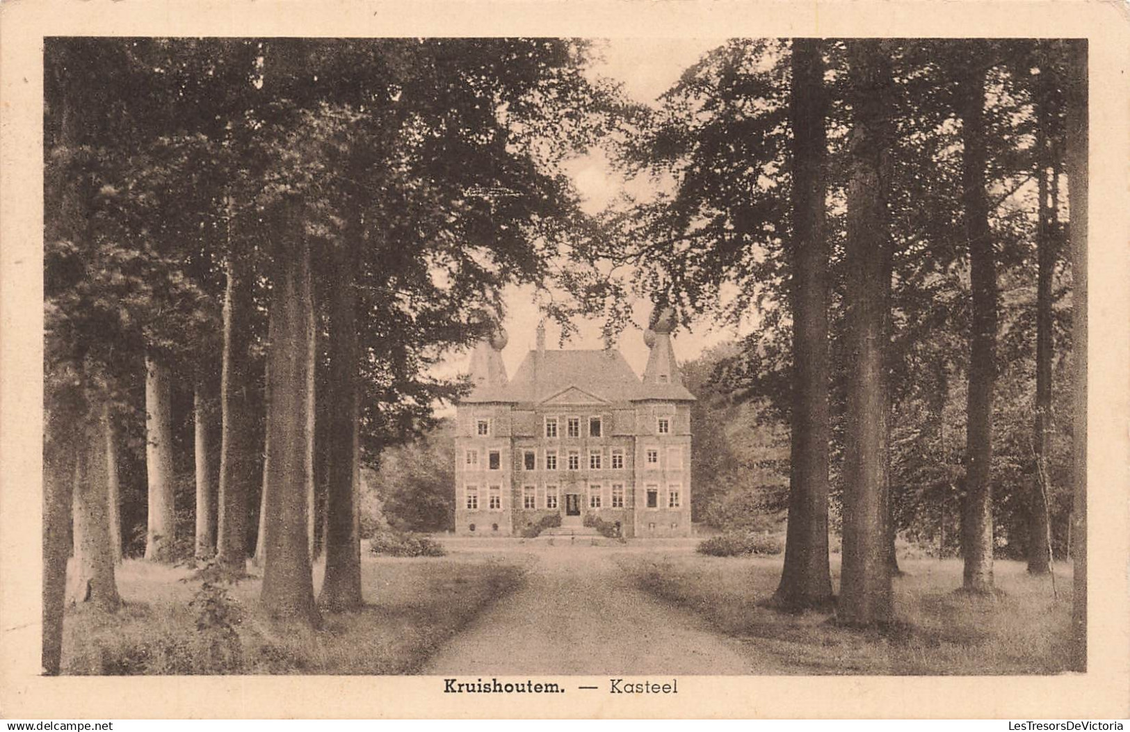 BELGIQUE - Kruishoutem - Kasteel - façade - cour - entrée - Edit Papeterie St Amand - Carte Postale Ancienne