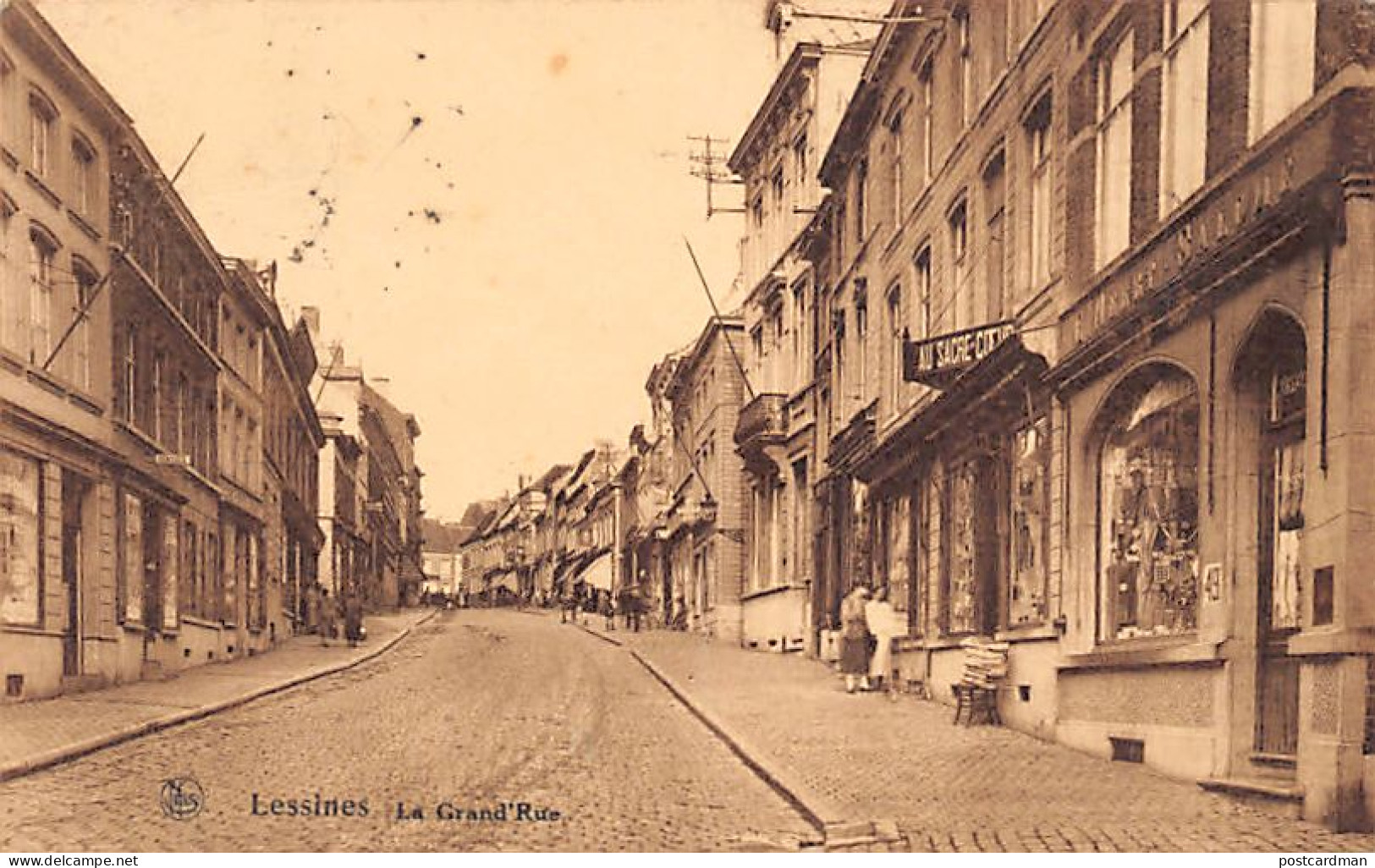 Belgique - LESSINES (Hainaut) La Grand'Rue - Magasin Au Sacré Coeur