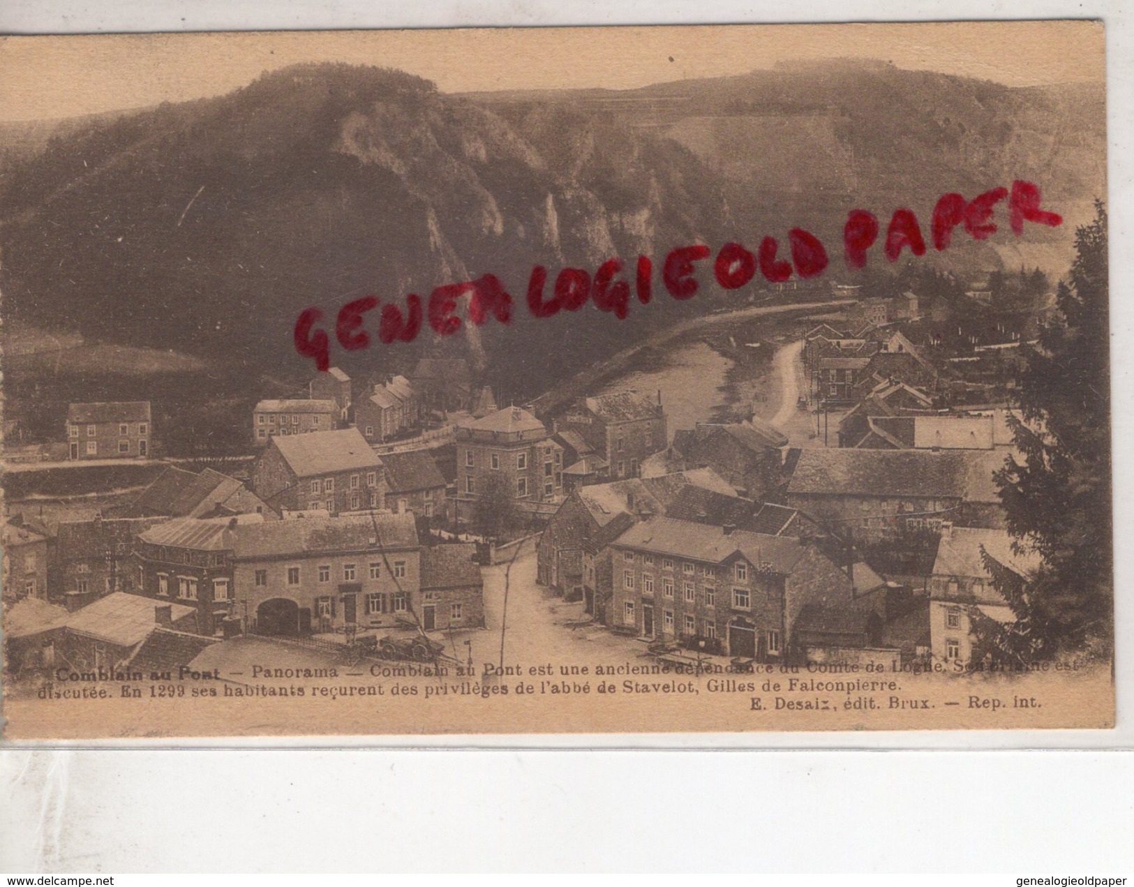 BELGIQUE - LIEGE- COMBLAIN AU PONT- PANORAMA