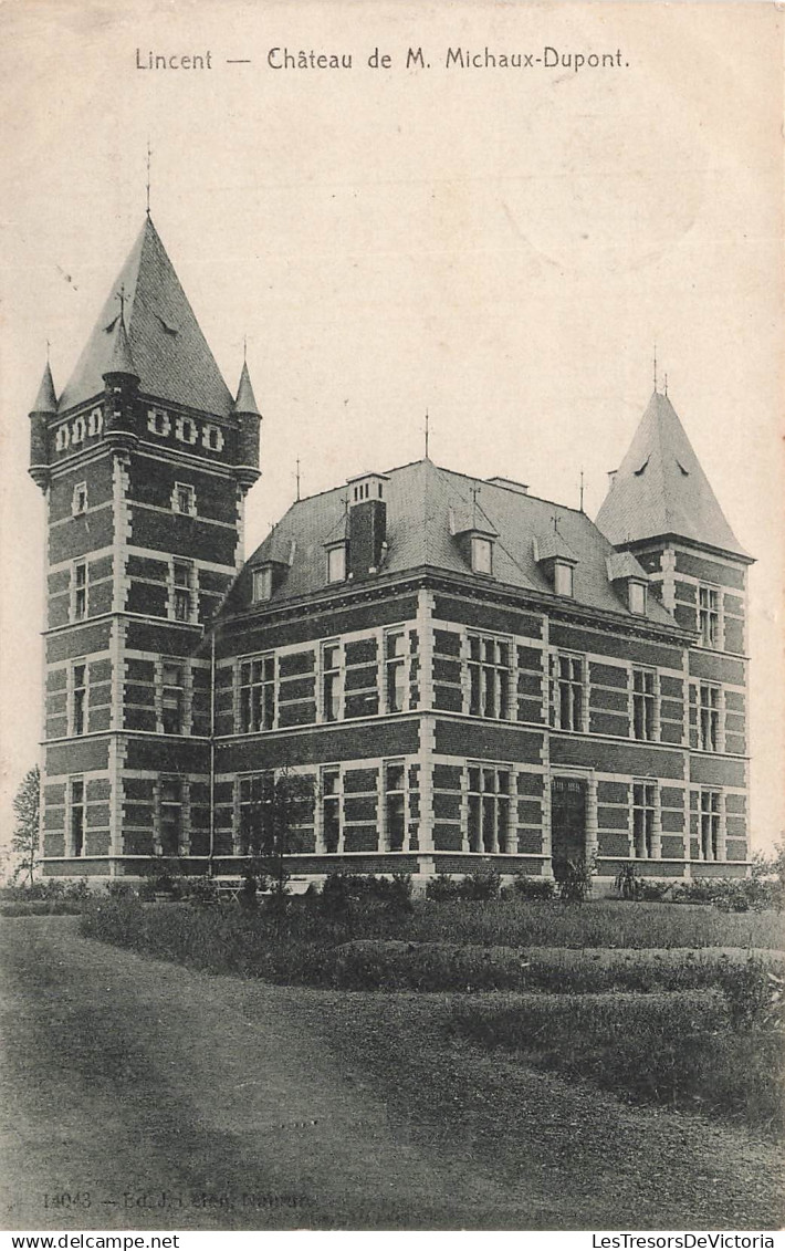 BELGIQUE - Lincent - Château de M Michaux Dupont - Porte - Entrée - Tour - Cour - Chemin - Carte postale ancienne