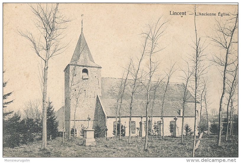 BELGIQUE ))  LINCENT   L ancienne église