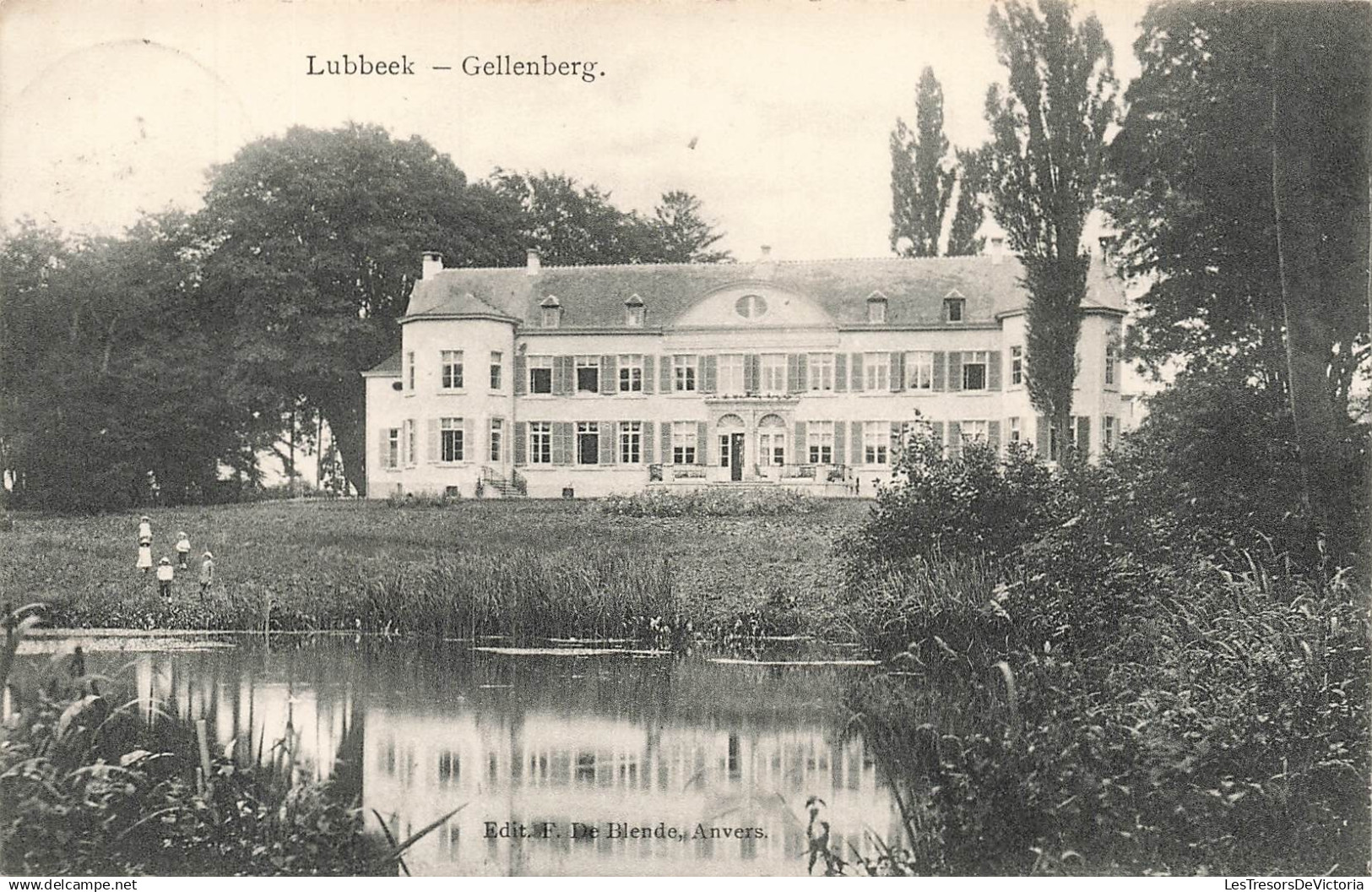 BELGIQUE - Lubbeek - Gellenberg - Bâtiment - Etang - Enfant - Paysage - Ed F De Blende - Animé - Carte postale ancienne