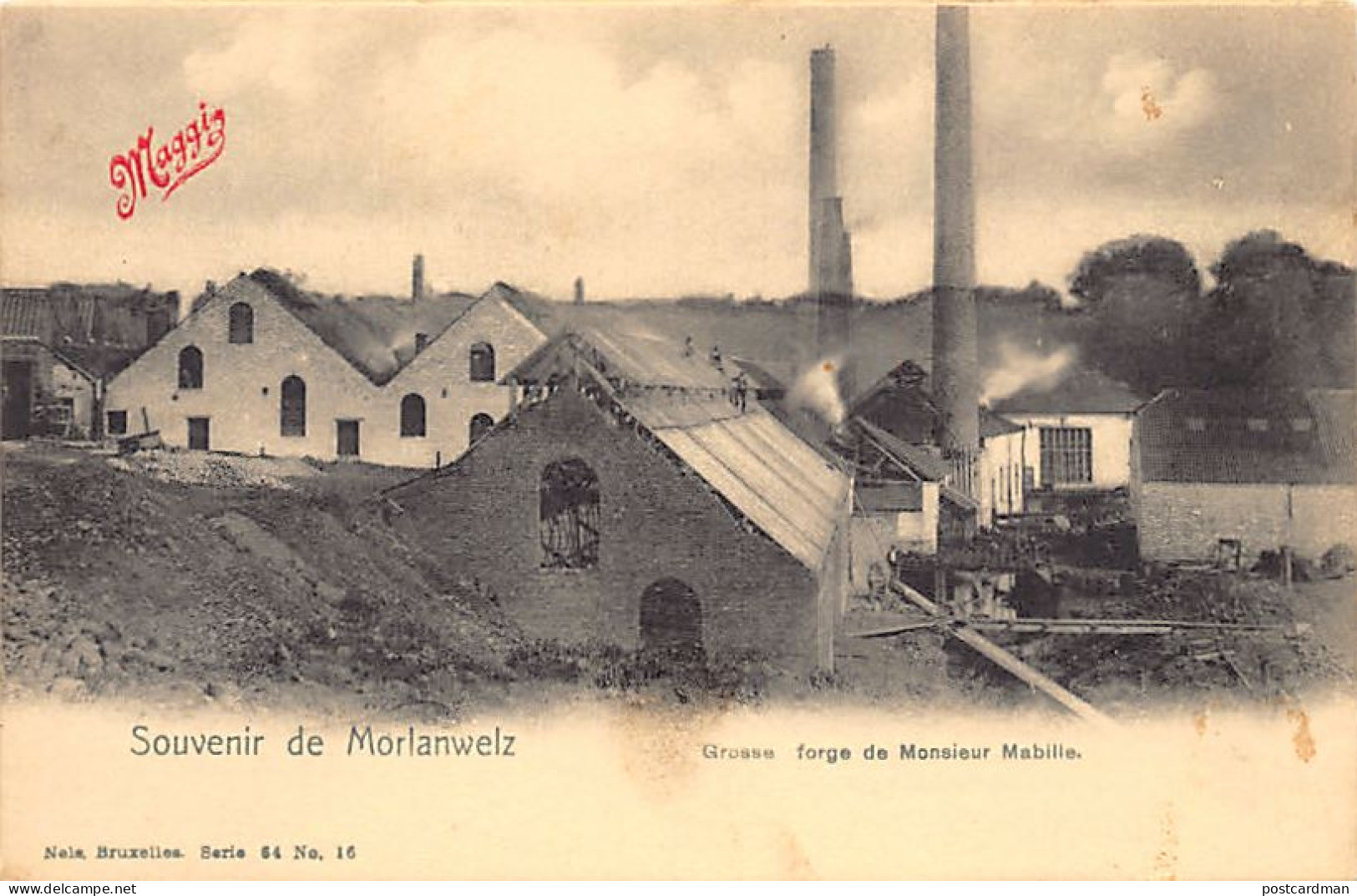 Belgique - MORLANWELZ (Hainaut) Grosse forge de Monsieur Mabille - Ed. Nels Série 64 N. 16