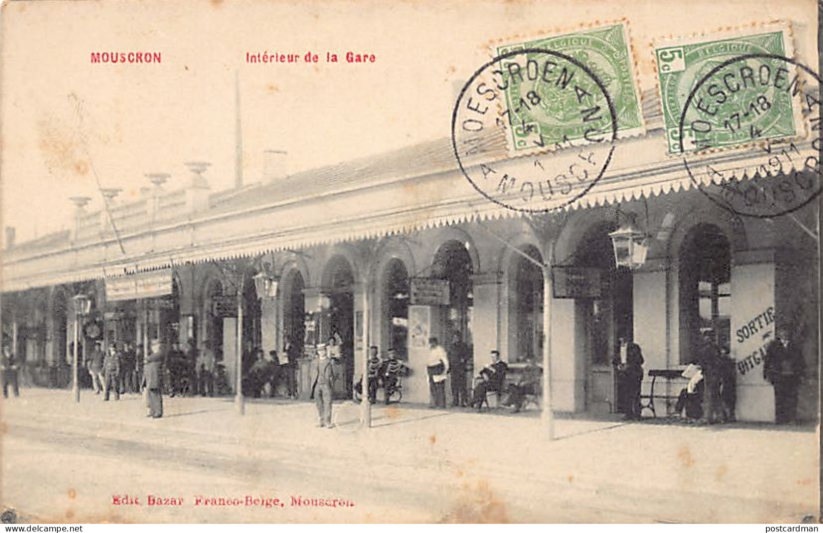 Belgique - MOUSCRON (Hainaut) Intérieur de la Gare