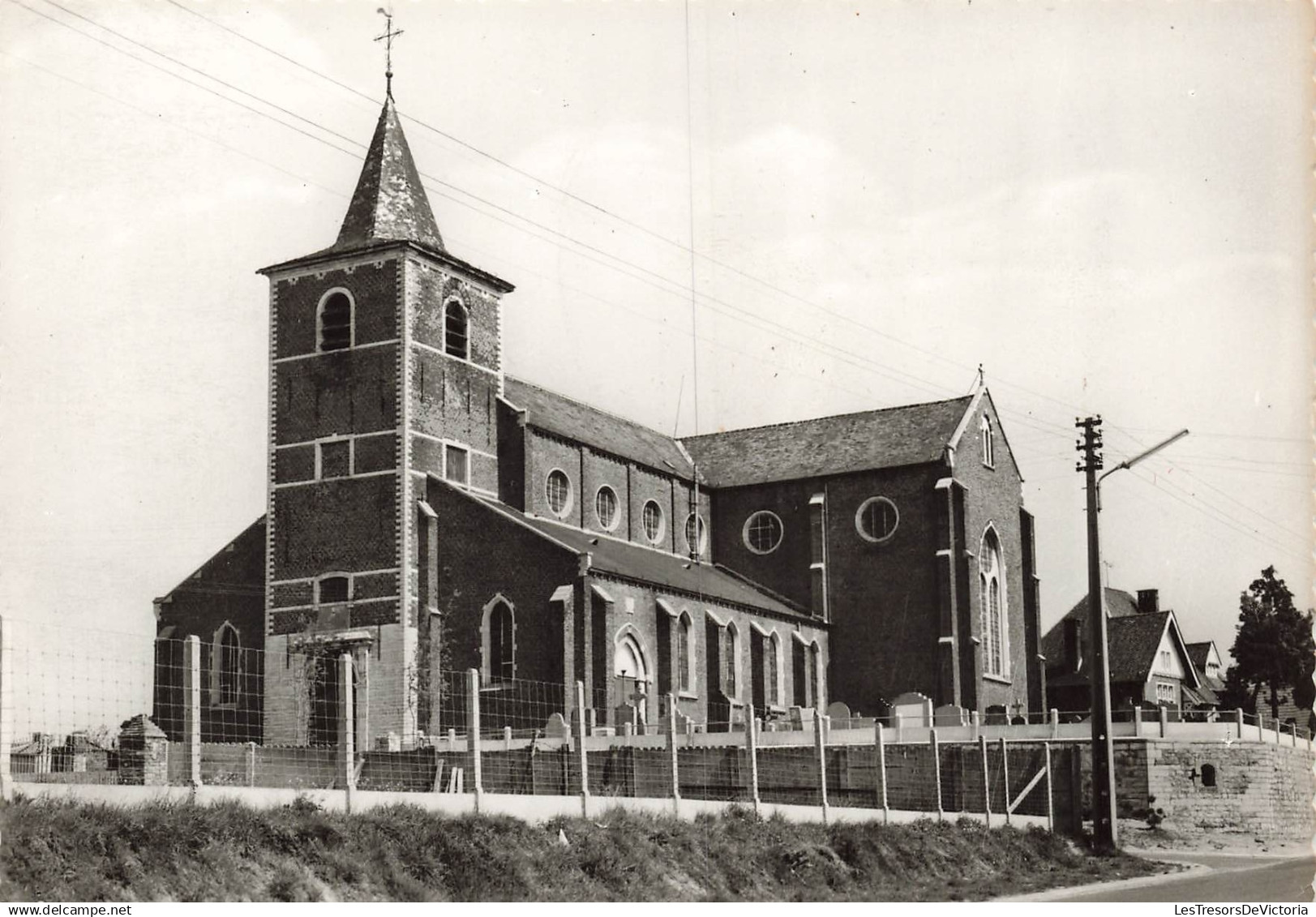 BELGIQUE - Neerlinter - St Foillanuskerk - Uitg Coel Fets - Eglise - Clôture Poteau électrique - Carte Postale Ancienne