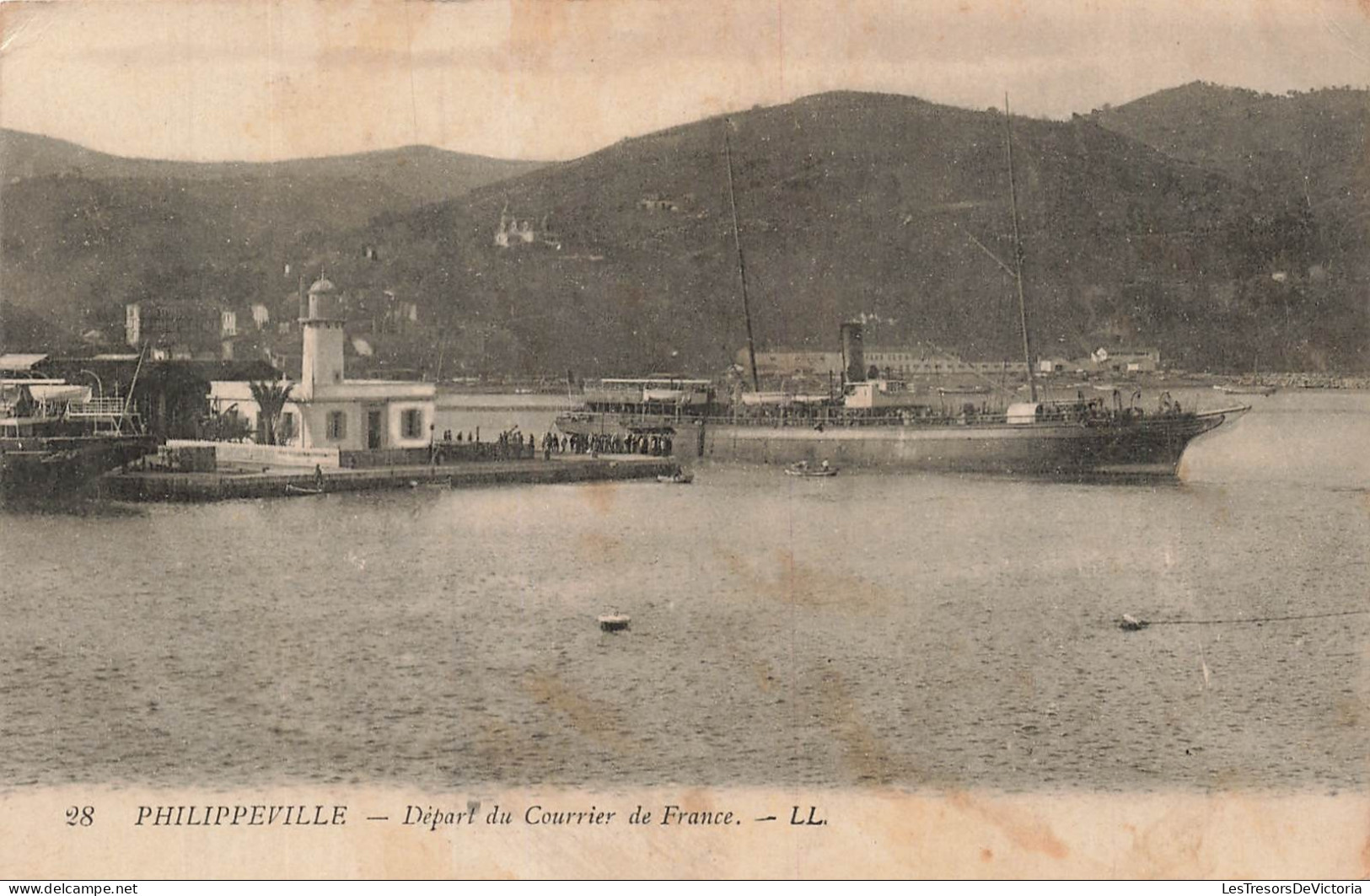BELGIQUE - Philippeville - Courrier France - Départ - Bateau - LL - CPA