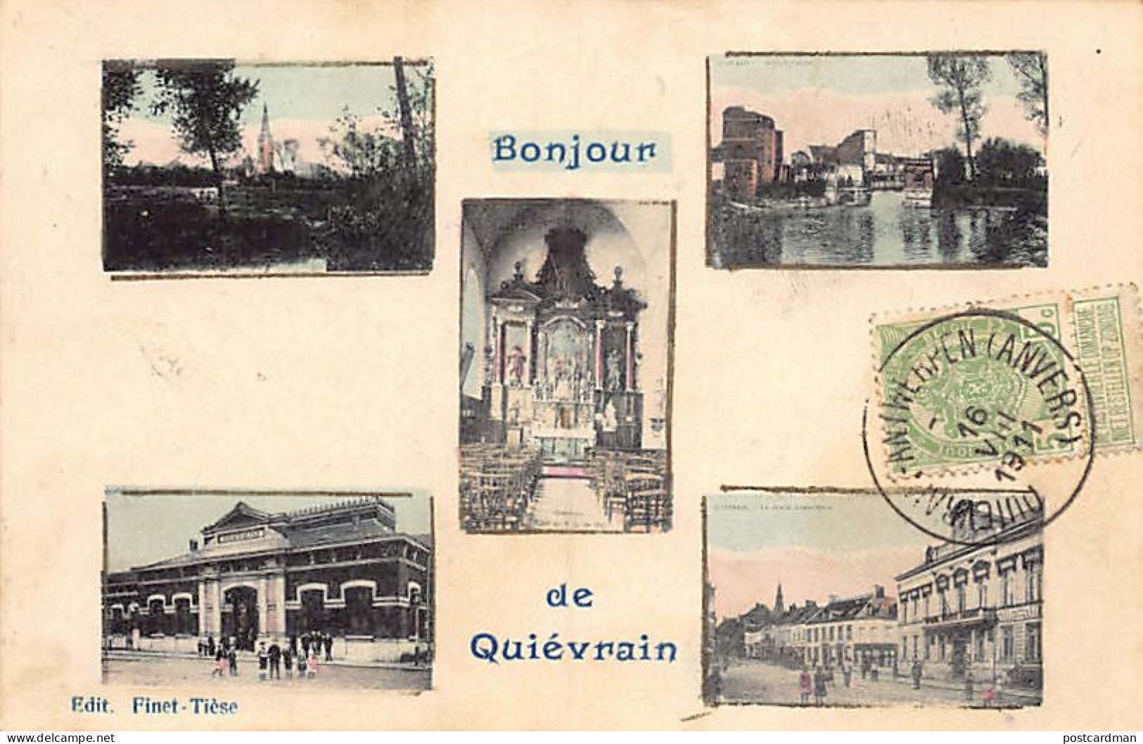 Belgique - QUIÉVRAIN (Hainaut) Bonjour de...