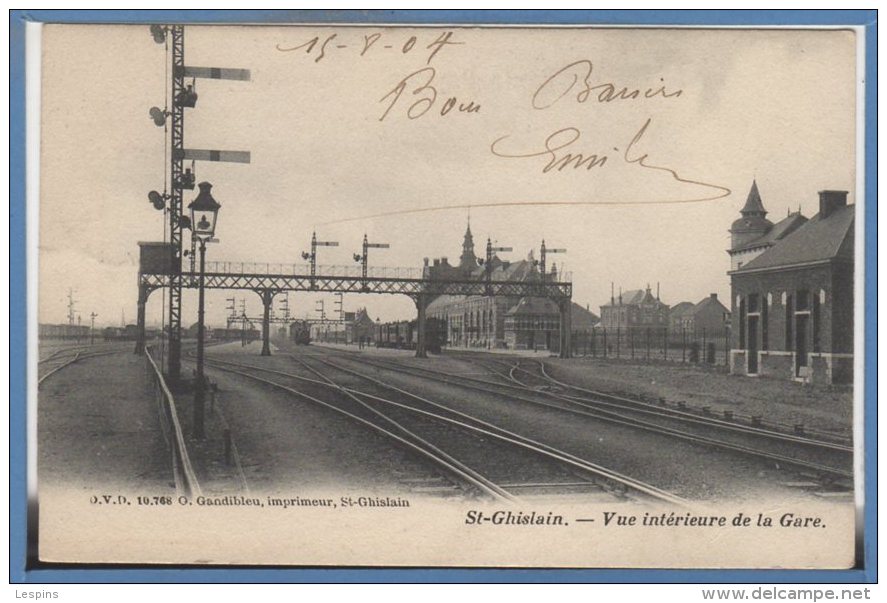 BELGIQUE --  SAINT GHISLAIN -- vueb intérieure de la gare