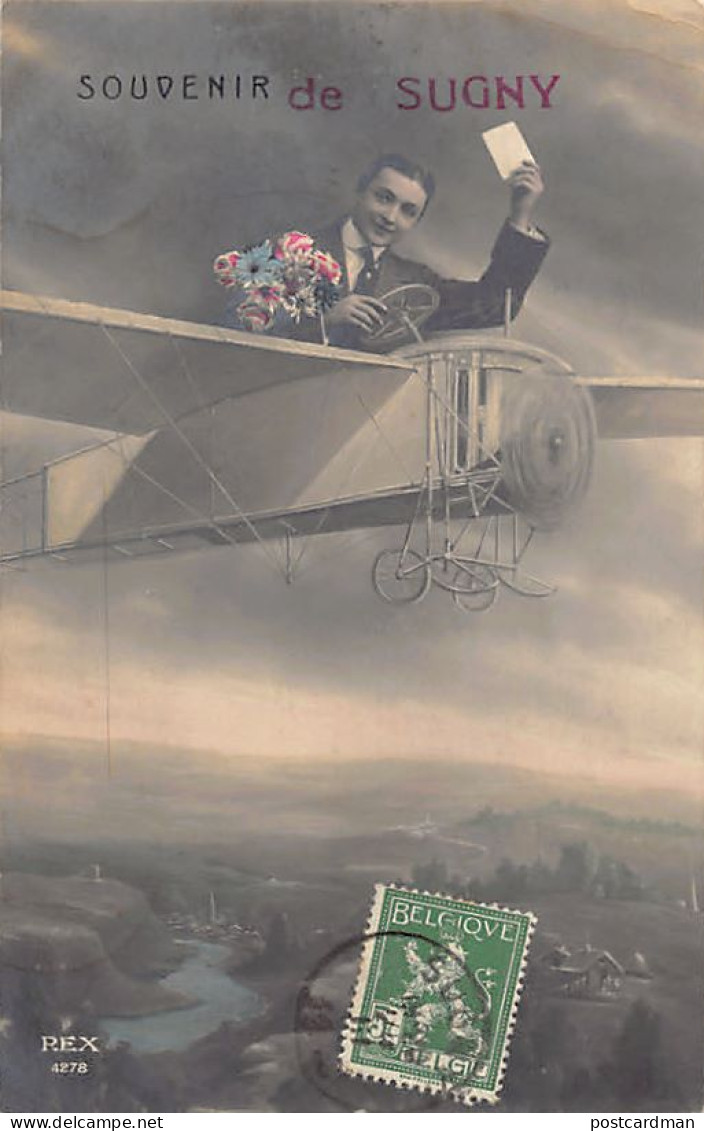 Belgique - SUGNY (Namur) Souvenir - Avion - Surréalisme