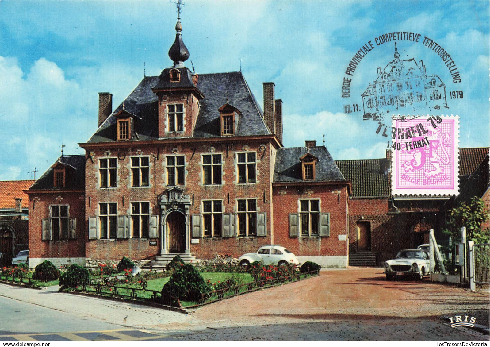 BELGIQUE - Ternat - Gemeentehuis - entrée - voiture - jardin - portail - Edit Nels - Carte Postale
