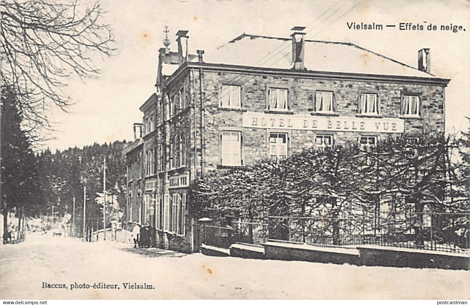 Belgique - VIELSALM (Lux.) Effets de neige - Hôtel de Belle-Vue