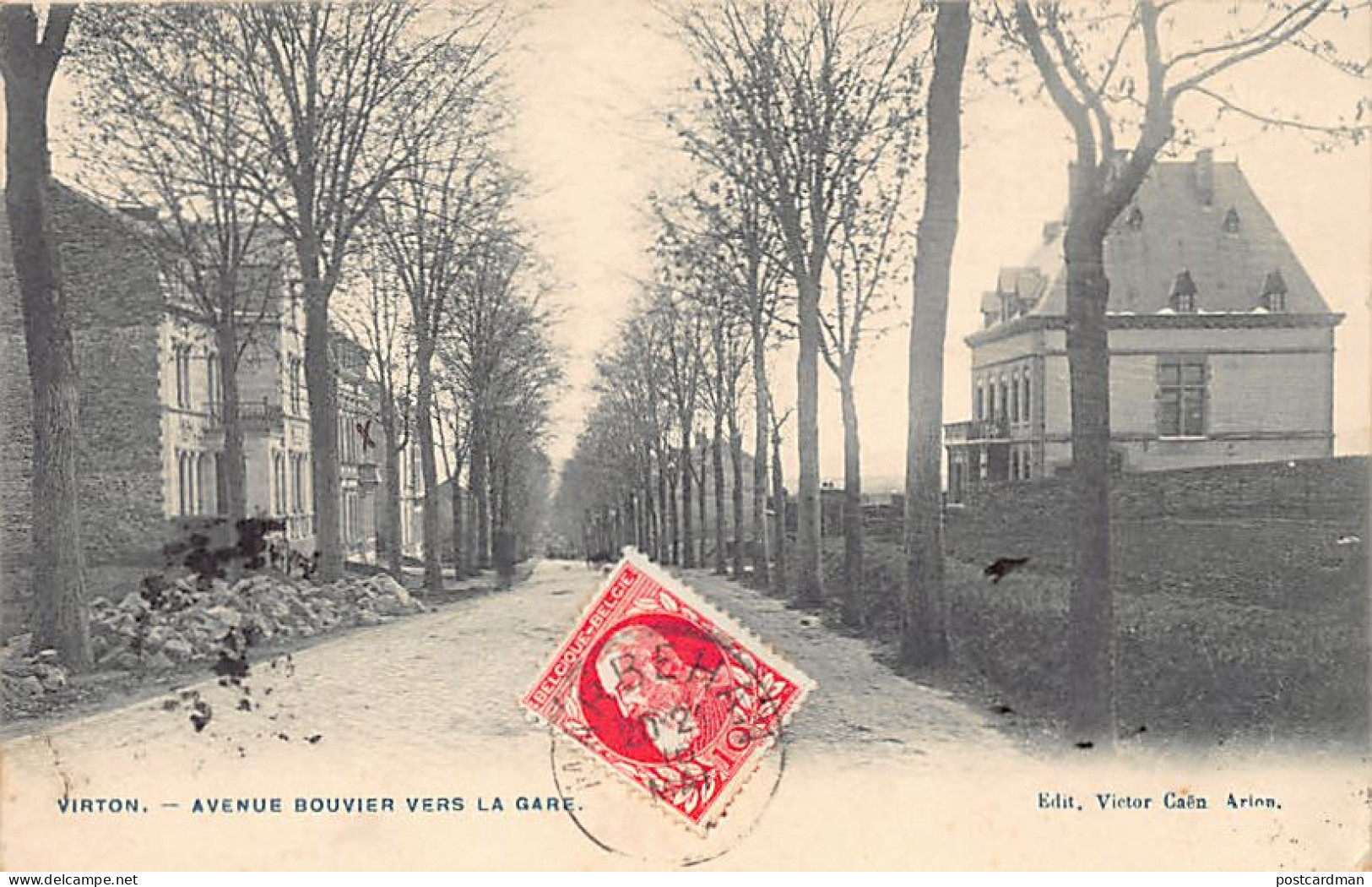 Belgique - VIRTON (Lux.) Avenue Bouvier vers la gare - ed. Caën