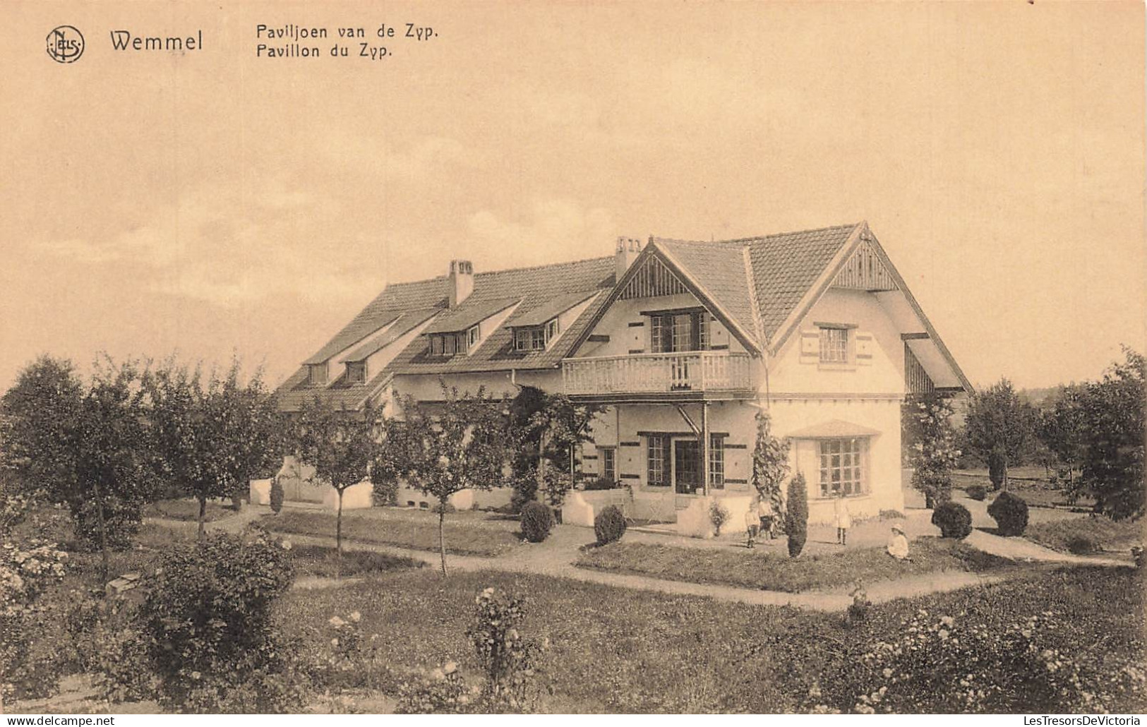 BELGIQUE - Wemmel - Paviljoen Zyp - Pavillon - Bâtiment - Jardin - Allée - Cour - Nels - Carte postale ancienne