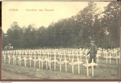 cpa aiseau   cimetière  1909