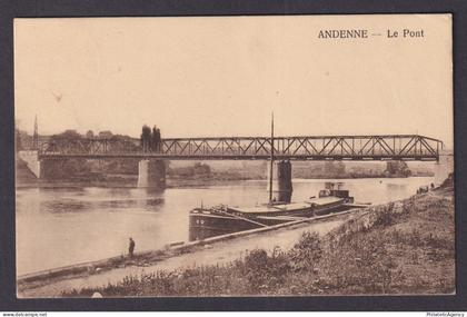 Vintage Postcard Belgium Andenne Bridge