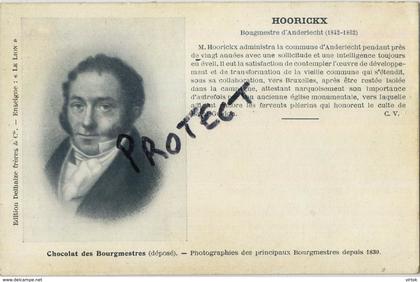 Anderlecht : Bourgmestre - Burgemeester : Hoorickx   ( see scans for detail )