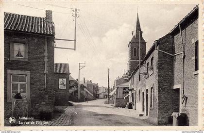 [-10%] BELGIQUE - Anthisnes - la rue de lEglise - vue générale - animé - Carte postale Ancienne