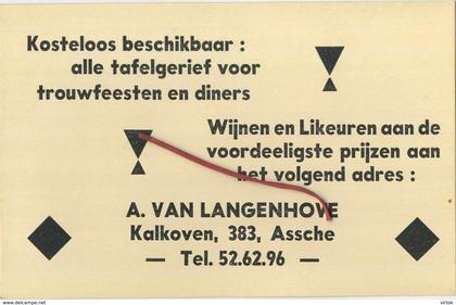 Asse :  A. Van Langenhove  (  wijnen en likeuren )  zie scan voor detail