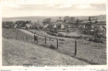 BELGIQUE - Nobressart - Panorama du village pris du Cone - champ - rue - Edit JF Moris Colling - Carte postale ancienne