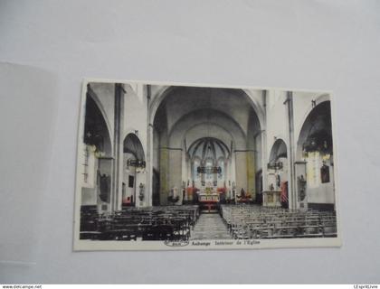 AUBANGE Intérieur de l'Eglise Colorisée Luxembourg België Belgique Carte Postale Postcard