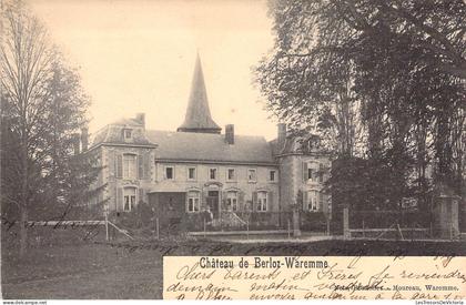 BELGIQUE - Waremme - Château de Berloz - Carte postale Ancienne