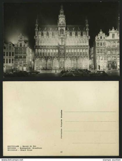 Belgium Old Postcard BRUSSELS King's House Street, Cars
