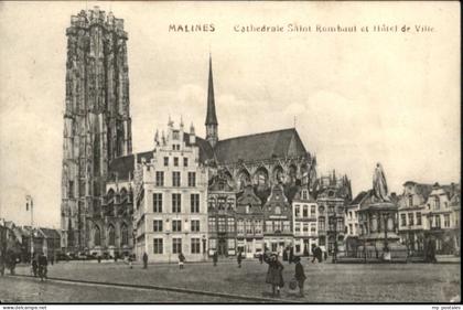 Malines Mechelen Flandre Malines Cathedrale Saint Rombaut Hotel de Ville