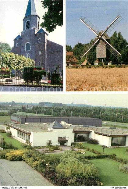 Sint-Martens-Latem St. Aldegondiskerk Windmolen
