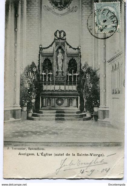 CPA - Carte postale - Belgique - Avelgem - L'Eglise ( Autel de la Sainte Vierge ) - 1904 (AT16439)