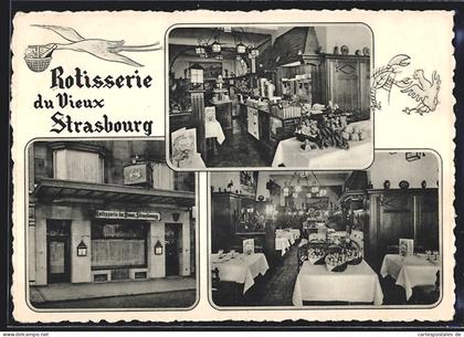 AK Brüssel / Bruxelles, Restaurant Rotisserie du Vieux Strasbourg, 2 Boulevard du Jardin Botanique