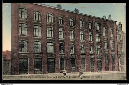 AK Bruxelles, Les Soeurs franciscaines, Boulevard Clovis 79, Maison de Famille