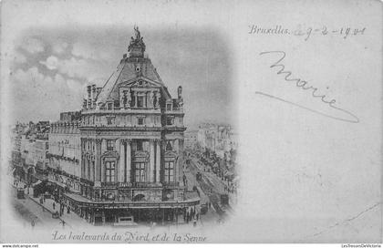 BELGIQUE - Bruxelles - Les Boulevards du Nord et de la Senne - Carte postale ancienne