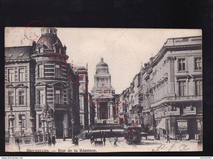 Bruxelles - Rue de la Régence - (TRAM Uccle) - postkaart