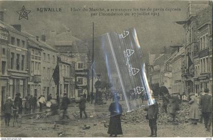Aywaille : place du marché ......................  innondation   1913