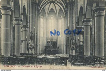 Bernissart :  intérieur de l'église  ( ecrit 1905 avec timbre )