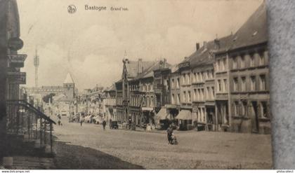 Bastogne // Grand Rue (links Reklame gevel borden oa Kodak 1934