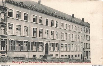 BELGIQUE - Bastogne - Pensionnat - Soeurs de Notre Dame - Pente - edit Schumacher - obl étoilée - Carte Postale Ancienne
