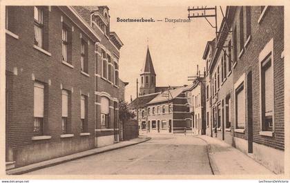 BELGIQUE - Boortmeerbeek - Dorpstraat - Wwe Waeyenborghs - Eglise - Rue - Vue ensemble - Carte Postale Ancienne